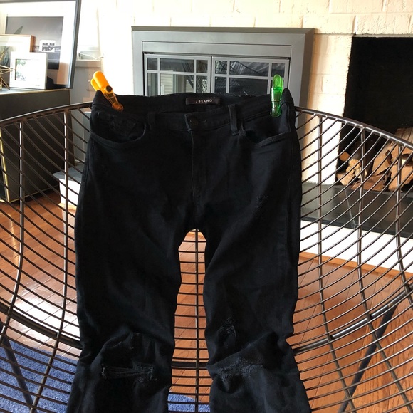 J. Brand stretch skinny ankle distressed jeans - Picture 4 of 8